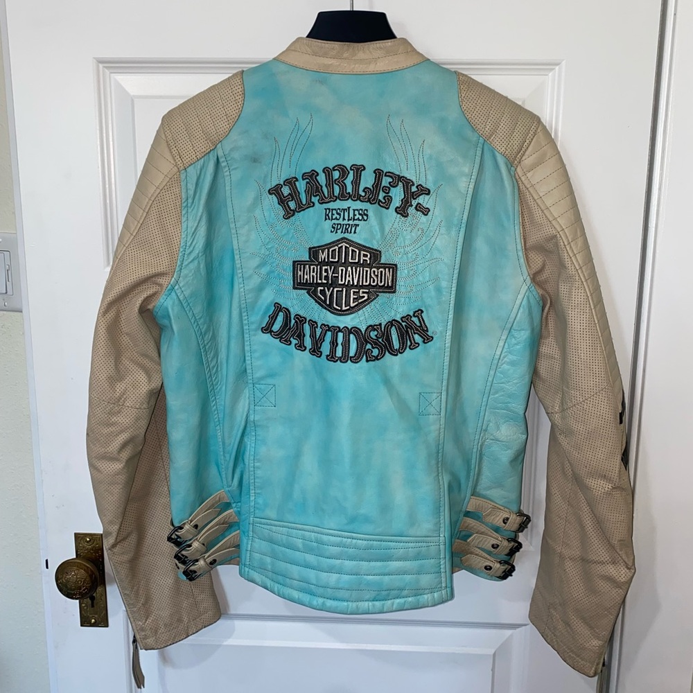 Harley Davidson leather riding jacket for women L